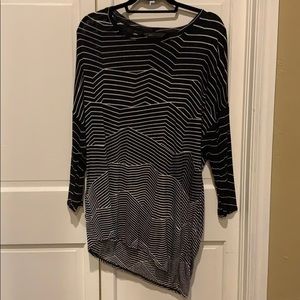 Bcbgmaxazria long sleeve asymmetrical top